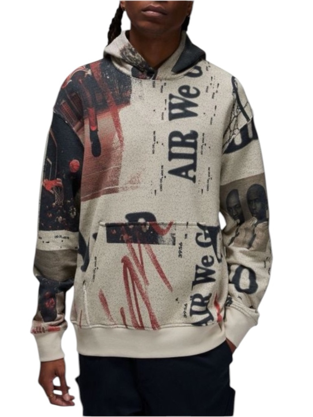 🔥 JORDAN HERITAGE KNIT PULLOVER HOODIE Limited Edition Hoodie Size M